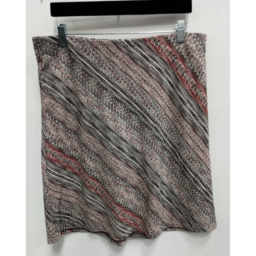 Margaret M Stitch Fix A-Line Skirt Womens Medium Striped Textured Office Carrier